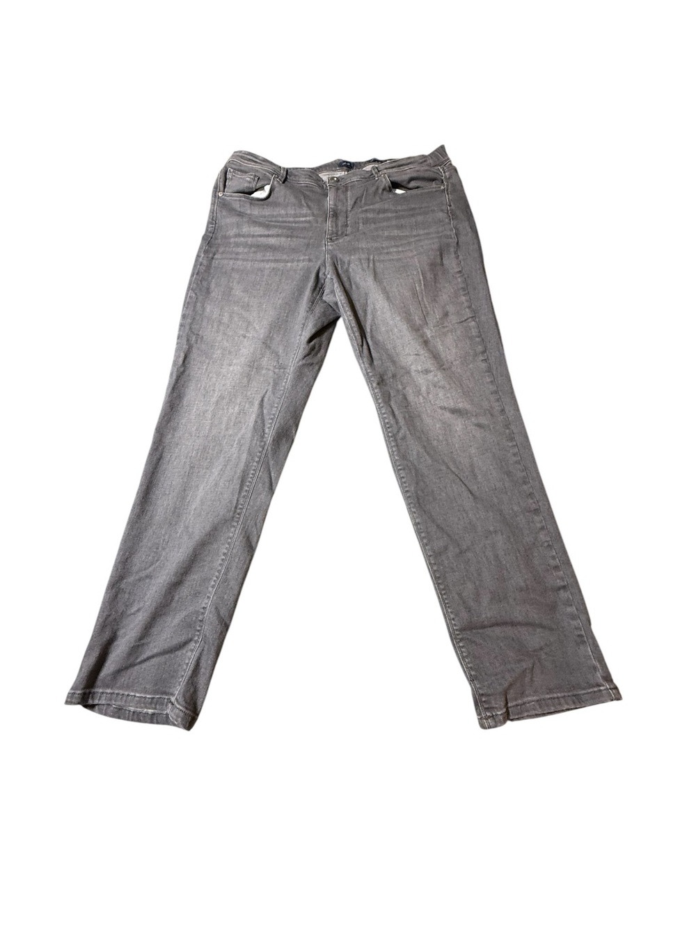 J. Jill Gray Straight Leg Jeans Womens 20R Plus Size Stretch Denim Classic